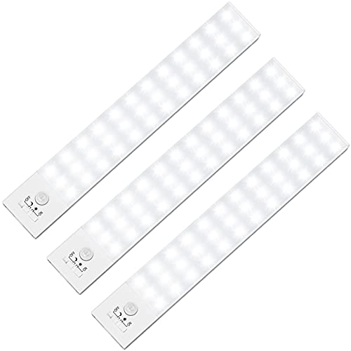 BLS LED-Schranklicht, 36 LEDs, Bewegungsmelder, große 1500 mAh LED-Lichter, wiederaufladbar, batteriebetrieben, Schranklicht, kabellos, 2 Sensor-Modi (3 Stück) von BLS