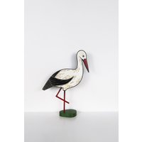 Storch Dekoration - Freistehende Vogel Statue Wildtier Wohnkultur Natur Inspiriert Weihnachtsgeschenk Einweihungsgeschenk Regal Ornament von BLUETOUCANUK