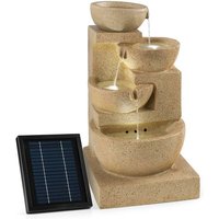 Blum Korinth Zierbrunnen Gartenbrunnen 3W Solar LED Sandsteinoptik - Beiger Stein von BLUM