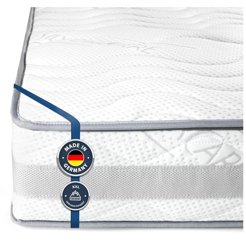 BMM Matratze Komfort Super XXL 140x200cm H4 extra fest/Kaltschaummatratze Öko-Tex Zertifiziert/orthopädische 7 Zonen/Höhe 23cm / Matratzen produziert in Deutschland von BMM