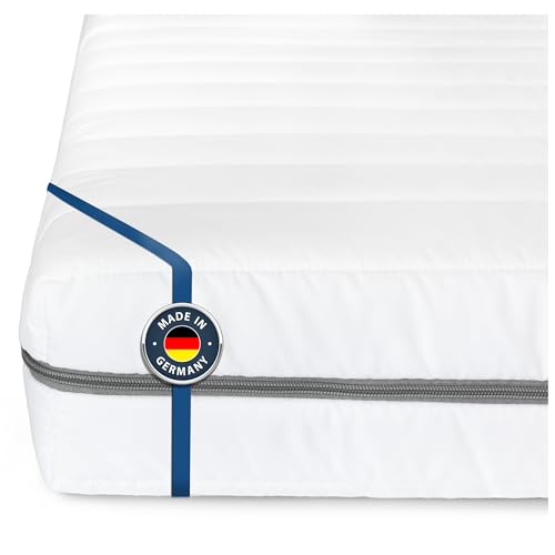 BMM Matratze 80x190 cm Klassik XXL Härtegrad H3 fest/Kaltschaummatratze Öko-Tex Zertifiziert/orthopädische 7 Zonen Matratze Höhe 12 cm/Matratzen produziert in Deutschland von BMM