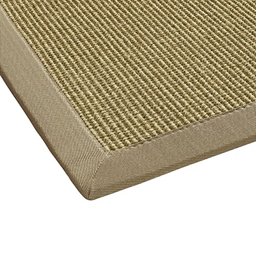 BODENMEISTER Sisal-Teppich modern hochwertige Bordüre Flachgewebe, verschiedene Farben und Größen, Variante: beige natur, 80x150 von BODENMEISTER