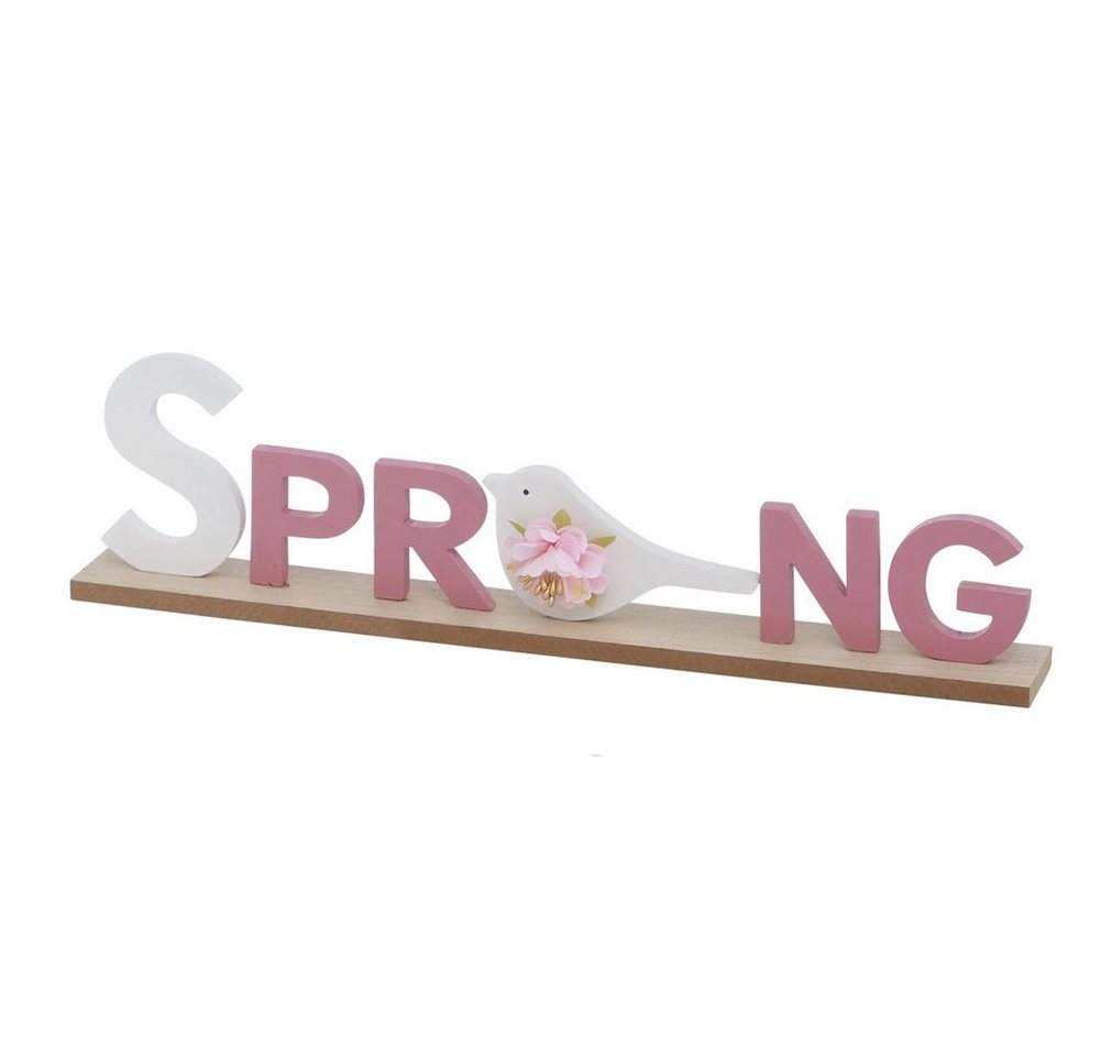 BOLTZE Deko-Schriftzug Schriftzug FIORELLA rosa weiß Spring Holzbuchstaben Frühling - WEISSER VOGEL von BOLTZE