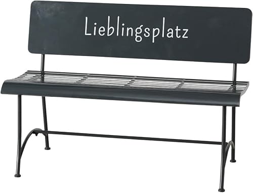 Bank Lieblingsplatz L115cm grau Eisen von BOLTZE