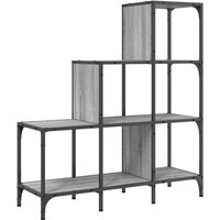 Bücherregal Grau Sonoma 92x30x102 cm Holzwerkstoff und Metall vidaXL88187 von BONNEVIE