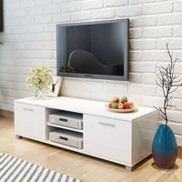 Bonnevie - Moderne TV-Möbel, TV-Lowboard TV-Schrank für das Wohnzimmer Hochglanz-Weiß 120×40,3×34,7 cm -FV21730 - Weiß von BONNEVIE