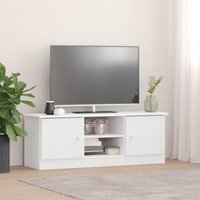 Bonnevie - Moderne TV-Möbel, TV-Lowboard TV-Schrank für das Wohnzimmer alta Weiß 112x35x41 cm Massivholz Kiefer -FV15722 - Weiß von BONNEVIE