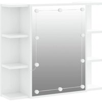 Bonnevie - Spiegelschrank mit LED,Bad Hängeschrank Hochglanz-Weiß 70x16,5x60 cm vidaXL von BONNEVIE