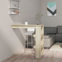 Wand-Bartisch Stehtisch - Küchentisch Sonoma-Eiche 102x45x103,5 cm Holzwerkstoff BV906429 - BonneVie von BONNEVIE