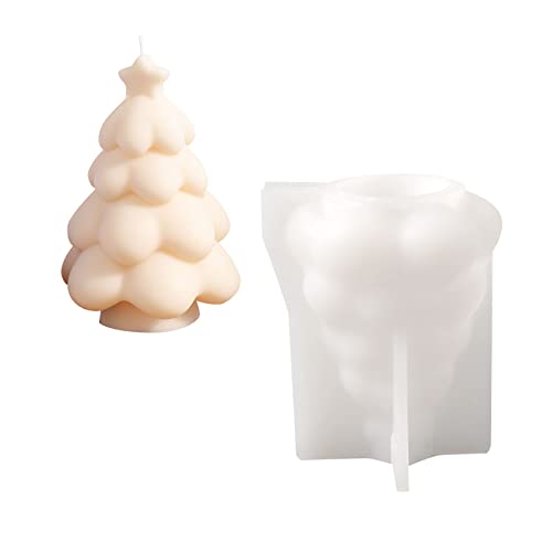 BOOWAN NICOLE Weihnachtsbaum Silikon Kerzenform handgefertigte Form für Kerzenherstellung Aromatherapie Kerze Heimdekoration (LZ563) von BOOWAN NICOLE