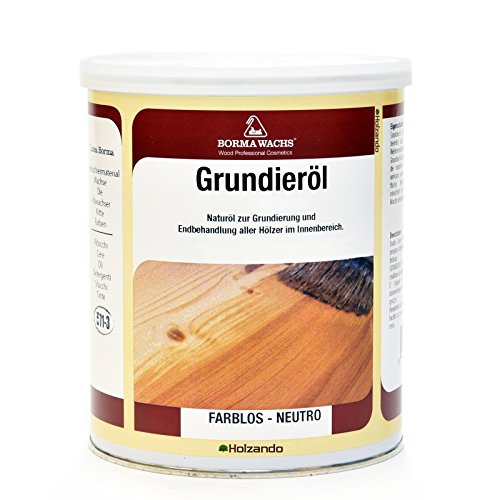 BORMA GRUNDIERÖL Halböl Grundierung Holzöl Parkett Dielen Öl Versiegelung (08 Transparent) von BORMA