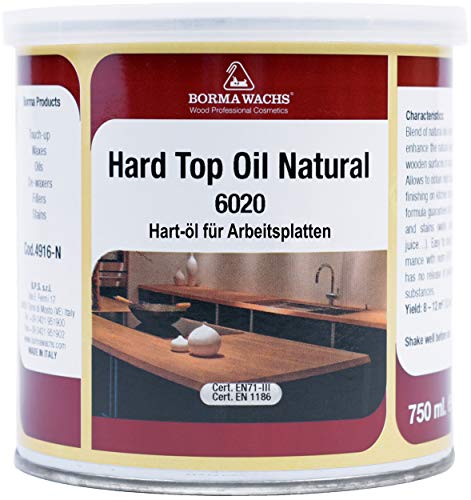 HARD TOP OIL 6020 Arbeitsplattenöl kratzfest Hartöl 750ml von BORMA