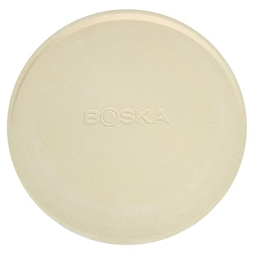 Boska Pizzastein Deluxe L/Für Backofen und Grill/Pizzen in Steinofenqualität/Schöner erhöhter Rand/Cordierit / ⌀ 35 cm von BOSKA