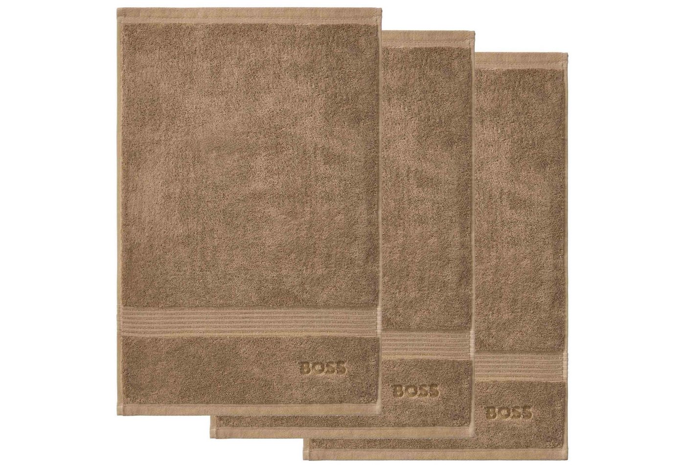 BOSS Gästehandtücher Gästetuch, 3er Pack - LOFT, Handtuch, Frottier, Frottier (3-St) von BOSS