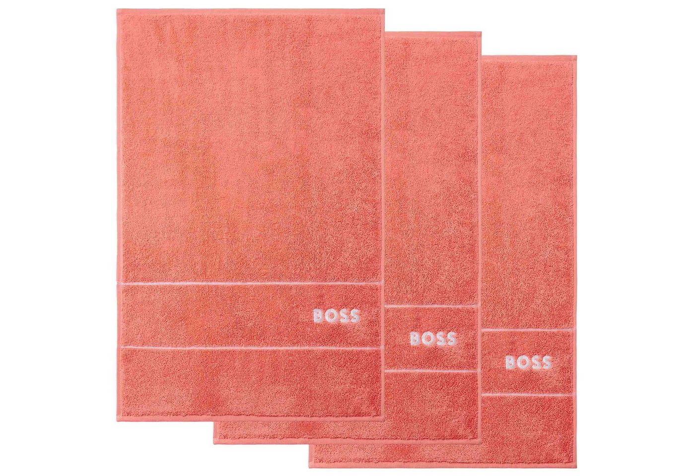 BOSS Gästehandtücher Gästetuch, 3er Pack - PLAIN, Handtuch, Frottier, Frottier (3-St) von BOSS