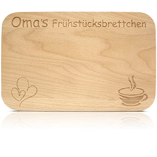 Hochwertiges Frühstücksbrettchen,Frühstücksbrettchen aus Holz,Geschenkidee für Oma, Geschenkidee ideal zum Geburtstag oder zu Weihnachten, Oma's Frühstücksbrettchen(Oma) von BOYATONG