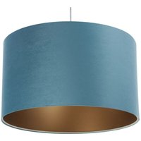 0E0-147-50 Hängeleuchte glamour Velourss auf PVC-Basis meergrün, Kupfer 1xE27 40W H:112 Ø50cm dimmbar - Bps Koncept von BPS KONCEPT