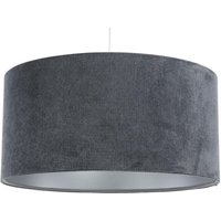 0E0-168-40 Hängeleuchte glamour Velourss strukturiert auf PVC-Basis grau, silber 1xE27 40W H:102 Ø40cm dimmbar - Bps Koncept von BPS KONCEPT