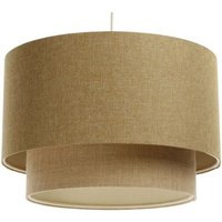 061-120-50 Hängeleuchte boho elegant E27 1x40W Stoff strukturiert auf PVC-Kunststoff braun, beige, creme H:102cm Ø50cm dimmbar - Bps Koncept von BPS KONCEPT