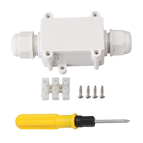 weiß IP68 Wasserdicht Outdoor Mini 2 Way Kabel Wire Connector Junction Box 1 in 1 Out mit Terminal von BQLZR