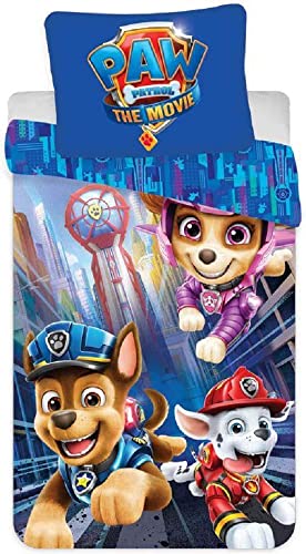 BRANDMAC Bettwäsche – Erwachsenengröße 140 x 200 cm – Paw Patrol Movie (1029095) von BRANDMAC