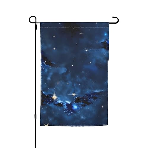 Blaue Galaxie-Gartenflagge, 30,5 x 45,7 cm, Innenhofflagge, kleine Gartenflagge, Weihnachtsdekoration von BREAUX