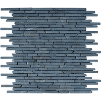 Mosaikfliesen - 1 Pack: 1 m² - Marmor - Anthrazit - MOYALI von BRICOSOL