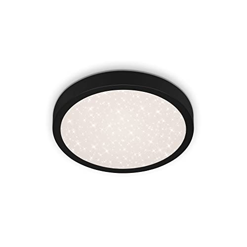BRILONER Leuchten - LED Deckenlampe mit Sternendekor, LED Deckenleuchte flach, neutralweiße Farbtemperatur, 280 mm, Schwarz 3048-015 BRILONER Leuchten - LED Deckenlampe mit Sternendekor, LED Deckenleuchte flach, neutralweiße Farbtemperatur, 280 mm, Schwarz 3048-015 von BRILONER