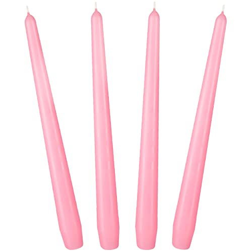BRUBAKER 24 cm Spitzkerzen für Kerzenständer und Kerzenhalter - 4 Stück - lange, tropffreie Deko Kerzen mit langer Brenndauer - Leuchterkerzen Set Rosa BRUBAKER 24 cm Spitzkerzen für Kerzenständer und Kerzenhalter - 4 Stück - lange, tropffreie Deko Kerzen mit langer Brenndauer - Leuchterkerzen Set Rosa von BRUBAKER