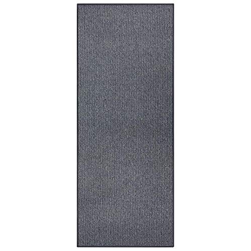 BT Carpet Bouclé Läufer – Küchenläufer rutschfest Teppichläufer Flachgewebe Kurzflor Teppich Küchenteppich für Flur, Küche, Wohnzimmer, Badezimmer, Bad – Anthrazit, 67x200cm von BT Carpet