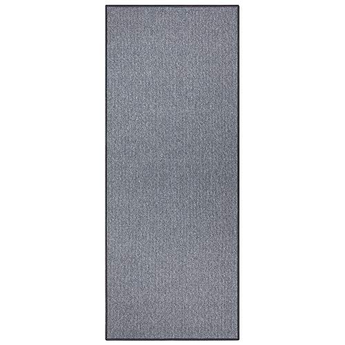 BT Carpet Bouclé Läufer – Küchenläufer rutschfest Teppichläufer Flachgewebe Kurzflor Teppich Küchenteppich für Flur, Küche, Wohnzimmer, Badezimmer, Bad – Grau, 67x200cm von BT Carpet