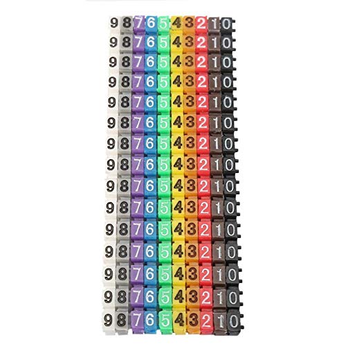 Drahtnummerierungsmarker, Kabelmarkierungsrohr, fest robust für Kabel Fixkabel(150PCS KCM-1.5MM 1.5 square) von Fockety