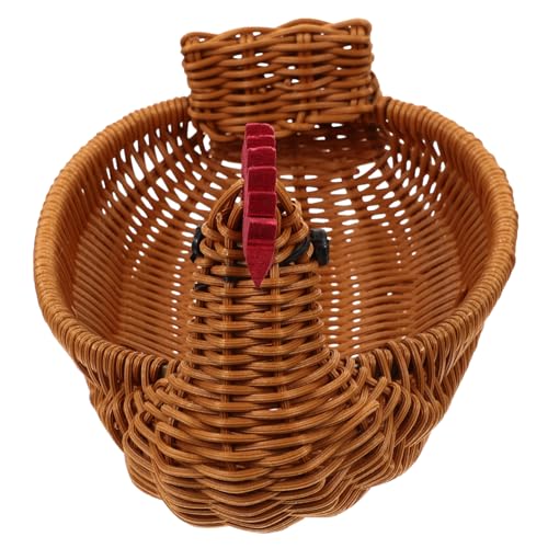 BUGUUYO Große Kapazität Rattan Gewebter Aufbewahrungskorb Obstkorb Dekoratives Tier Ostern Zuhause Dekorative Brotbox 1 Stück Kaffeebraun Großes Huhn BUGUUYO Große Kapazität Rattan Gewebter Aufbewahrungskorb Obstkorb Dekoratives Tier Ostern Zuhause Dekorative Brotbox 1 Stück Kaffeebraun Großes Huhn von BUGUUYO