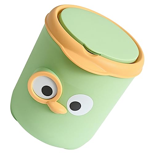 BUGUUYO Mülleimer Für Kinder Mini-mülltonne Mit Deckel Schreibtisch-aufbewahrungsbox Mini-desktop-mülleimer Gelber Mülleimer Couchtisch-mülleimer Esstisch Muschelschale Pp Karikatur von BUGUUYO