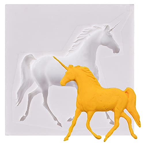 Einhorn Silikonform Pferd Form Fondant Silikonform 3D Pegasus Silikonform Pferd Süßigkeiten Formen Diy Kuchenform Schokolade Fondant Dekoration Seife Ton Formen Die Werkzeuge Kuchen Moulds von BULULUSHOP