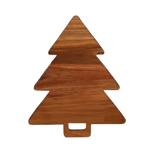 Christmas Cutting Board With Handles, Christmas Tree Charcuterie Board, Reusable Wooden Christmas Tree Cutting Board, Kitchen Cutting Chopping Board For Butcher Block Cheese And Vegetables von BUNIQ