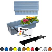 6 Euro-Paletten Blumenkästen-Einsätze inkl. Bewässerungsmatte mit Hängesystem zum Einhängen 37,3cm Grau Pflanzkasten für Europalette Palette 6 Euro-Paletten Blumenkästen-Einsätze inkl. Bewässerungsmatte mit Hängesystem zum Einhängen 37,3cm Grau Pflanzkasten für Europalette Palette von BURI