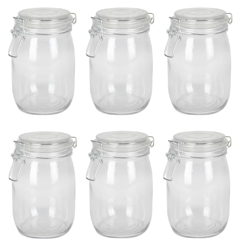 6x Drahtbügelglas 0,95L Eimachgläser Einweckglas Vorratsglas Marmeladengläser 6x Drahtbügelglas 0,95L Eimachgläser Einweckglas Vorratsglas Marmeladengläser von BURI