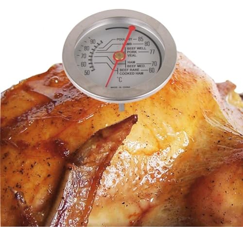 BURI Edelstahl Küchen-Thermometer analog Bratenthermometer Fleisch Grillen Backofen von BURI