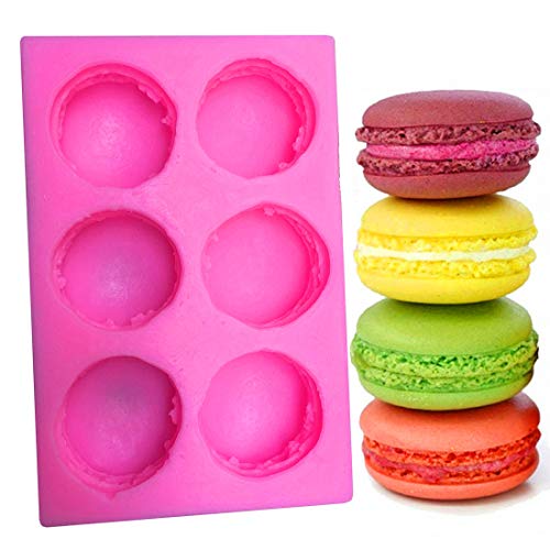 3D Macaron Silikon Form für Fondant, Macaron Hamburger Backformen, Kerzen-Form, Muffin-Form, Kuchen / Cupcake-Dekoration, Schokolade, Süßigkeiten, Polymerton, Mini Seife, Badebombe von BUSOHA