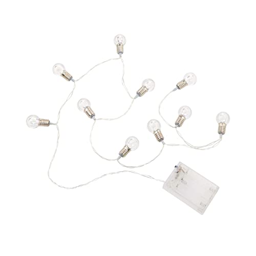 BUTLERS LED Lichterkette MINI BULBS 10 Mini-LichterWarmweiße Glühbirnen (1,2 m) mit USB, Batteriebetrieben, Timer, Innendekoration Wohnzimmer von BUTLERS