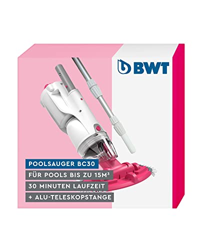 BWT Poolsauger | Effiziente Reinigung Von Pools | Kabelloser Betrieb Mit Maximaler Bewegungsfreiheit (BC30, mit Teleskopstange) von BWT