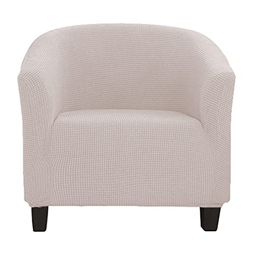 BXFUL Sesselbezug Stretch Sesselschoner, Jacquard Sesselhusse Sesselüberwurf für Clubsessel Cocktailsessel, Elastisch Sofahusse Sofabezug (Elfenbein) von BXFUL