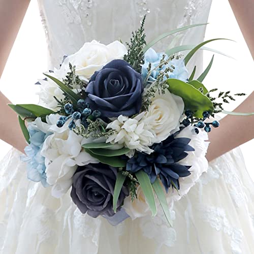 BYNYXI Brautstrauß Hochzeitsstrauß, Hochzeitsfotografie künstlicher Rosenstrauß Bouquet Deko Brautjungfer Brautjungfern Blumensträusse Hochzeit Rosen Blumenstrauß Hochzeitsdekoration,25cmx30cm von BYNYXI