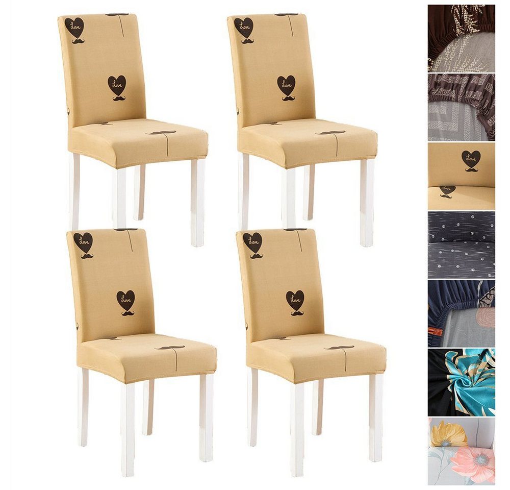 BYSURE Stuhlhusse, 2er 4er 6er Set Stühle Schutz Dekoration Stuhlbezug BYSURE Stuhlhusse, 2er 4er 6er Set Stühle Schutz Dekoration Stuhlbezug von BYSURE
