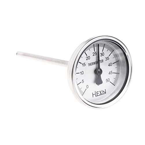 BYUTFA Rohrthermometer 50/100/150/200/300 ℃ Bimetall-Thermometer Metall-Temperaturüberwachungsmessgerät für den industriellen Einsatz in Rohrleitungen von BYUTFA
