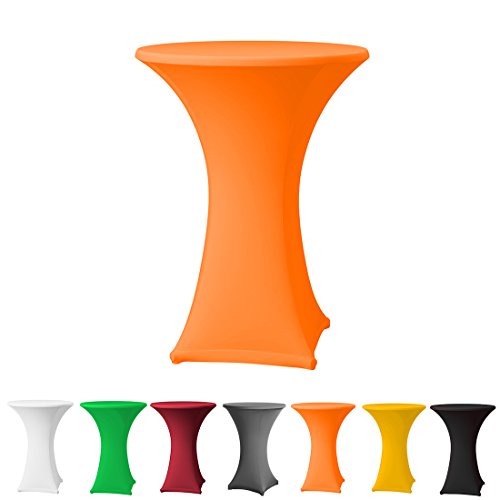 Babat Stehtischhusse Stretch in Farbe orange und Durchmesser 80-85 für Bistrotisch/Stehtisch von Babat