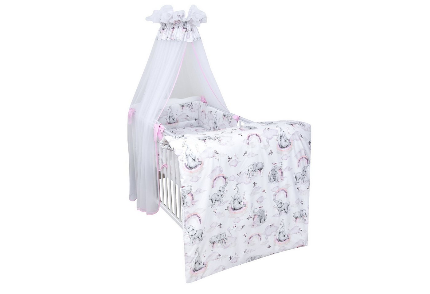 Babybettwäsche Baby Bettwäsche Set, Baby-Delux, Baumwolle, 4 teilig, Bettset für Babybetten 140x70 & 120x60 verschiedene Designs von Baby-Delux