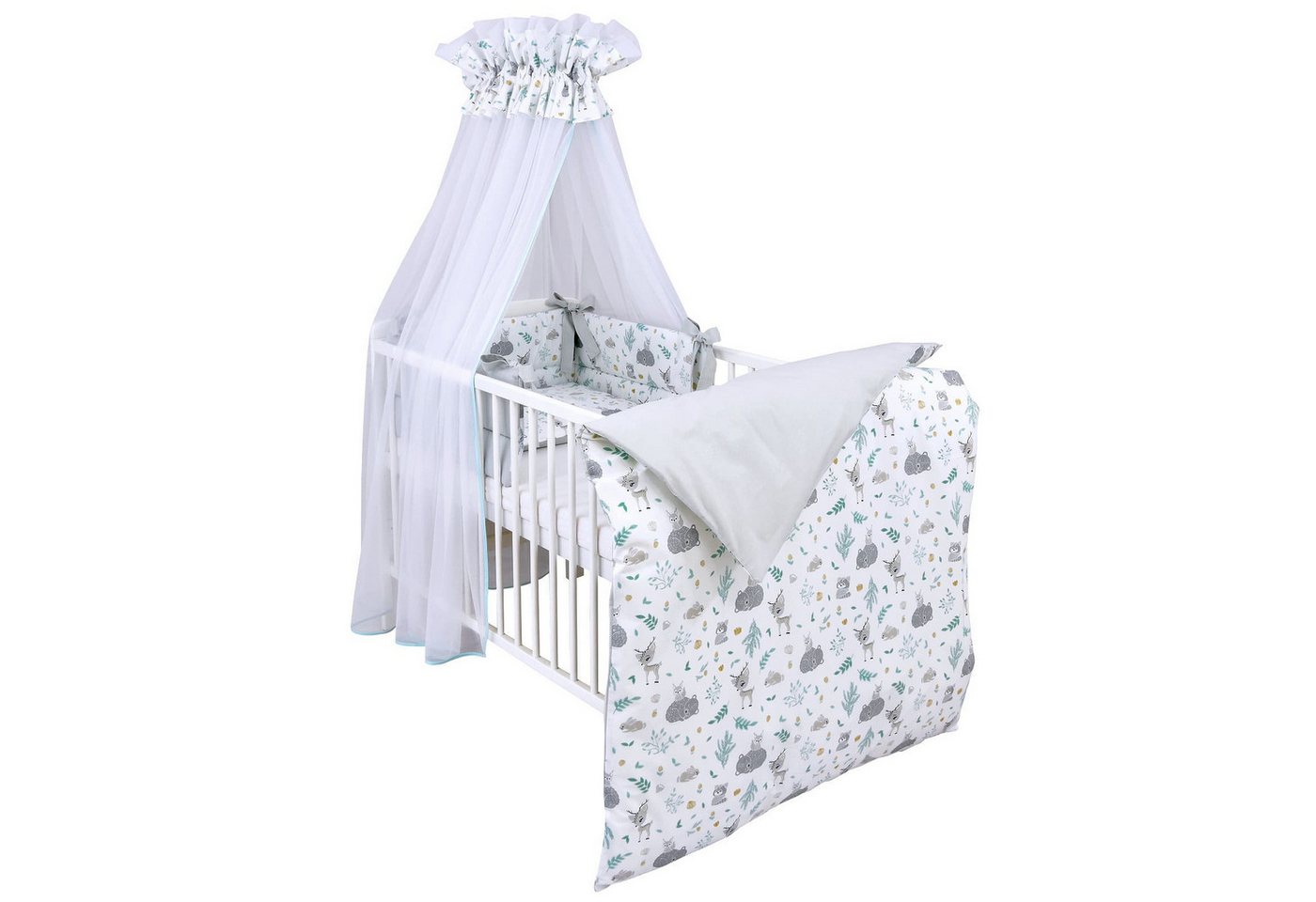 Babybettwäsche Baby Bettwäsche Set, Baby-Delux, Baumwolle, 4 teilig, Bettset für Babybetten 140x70 & 120x60 verschiedene Designs von Baby-Delux