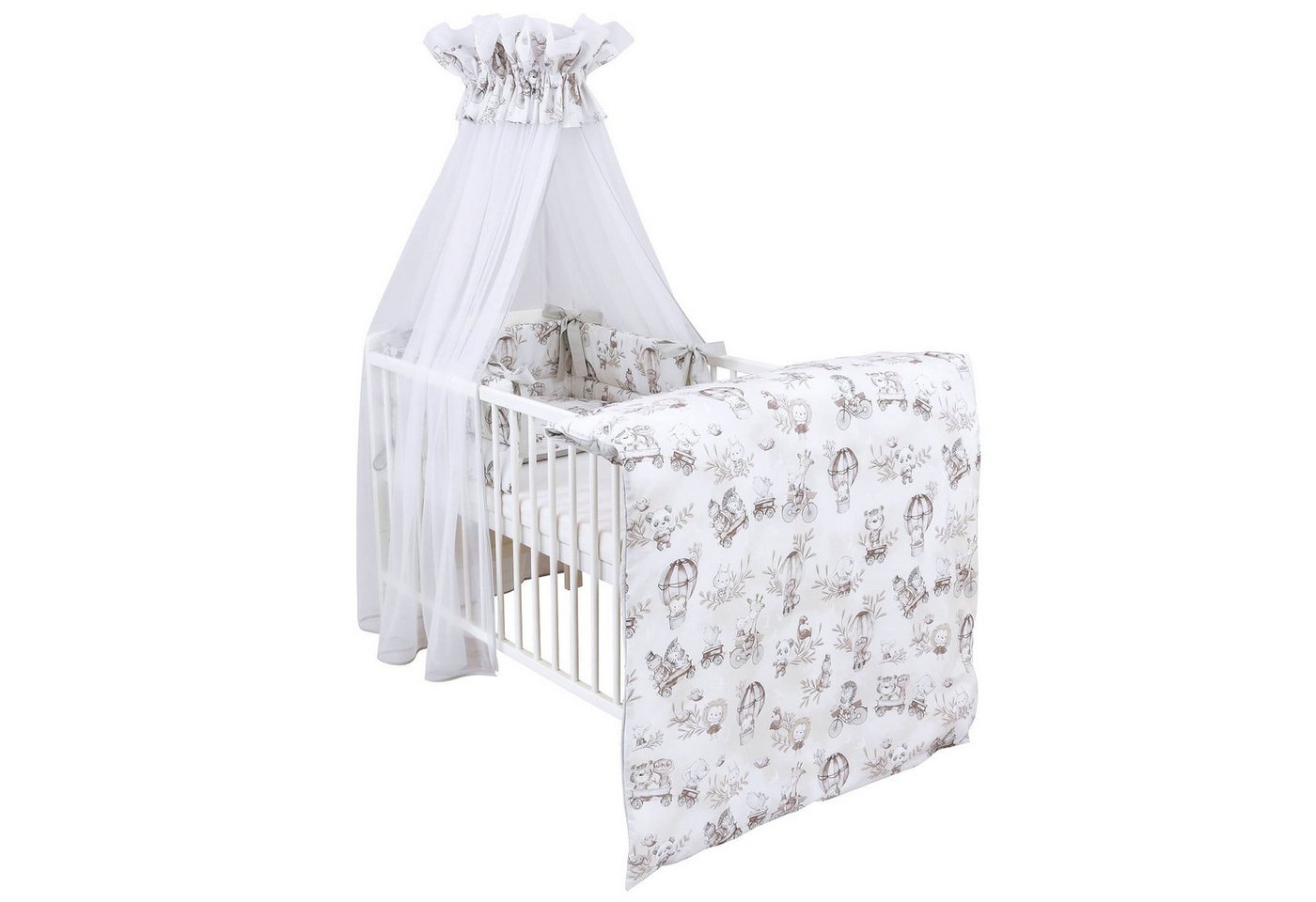 Babybettwäsche Baby Bettwäsche Set, Baby-Delux, Baumwolle, 4 teilig, Bettset für Babybetten 140x70 & 120x60 verschiedene Designs von Baby-Delux